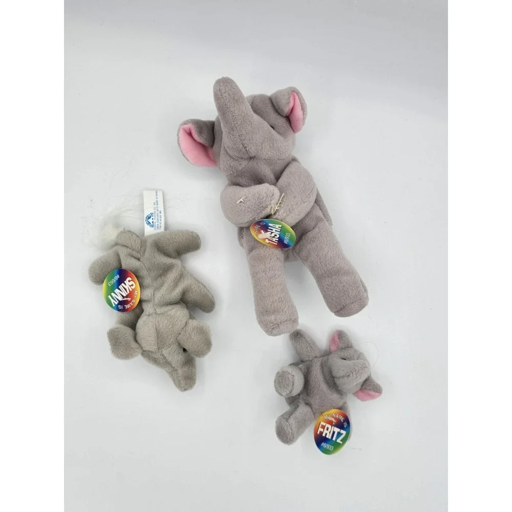 3 Lot VTG Oriental Trading Co Inc Skinny, Tasha,&Fritz Stuffed Animal Plush Toys